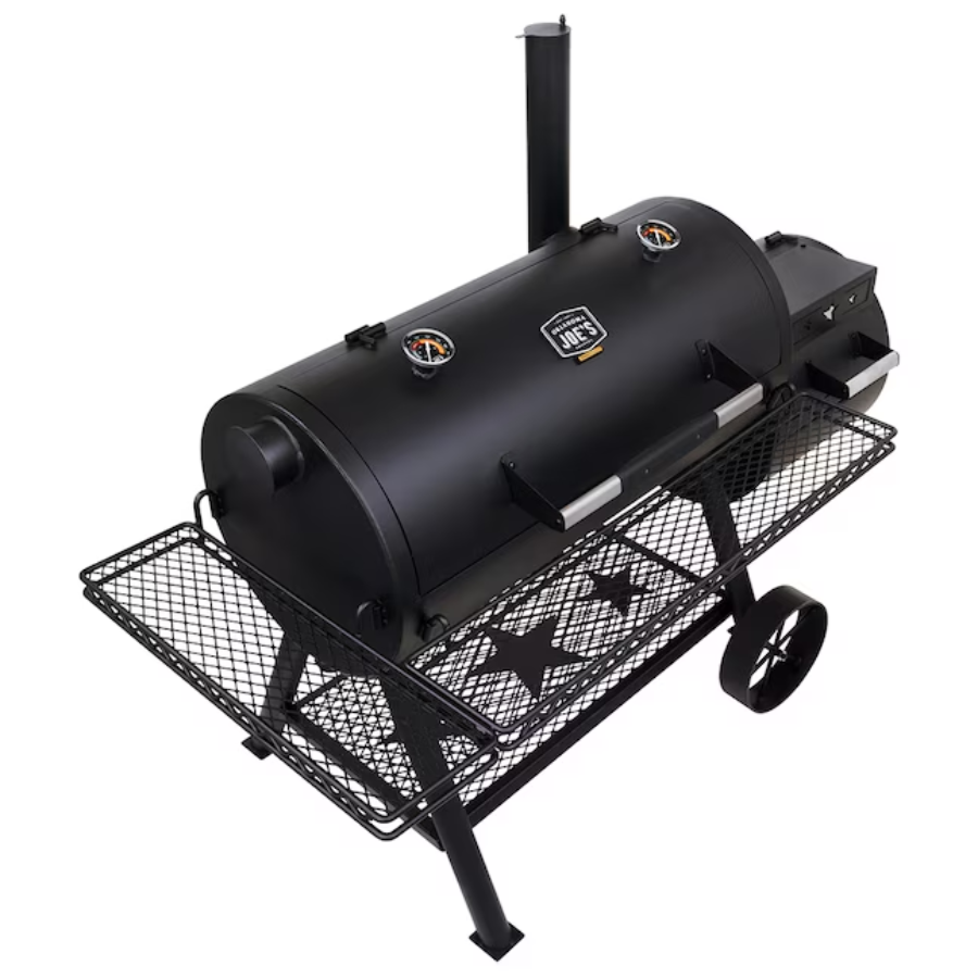 Oklahoma Joe Longhorn Reverse Flow Offset Smoker BBQ Grill (Texas Seri ...