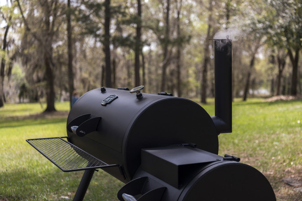 Flow Smoker Oklahoma Smoker Charcoal Grill Longhorn Reverse